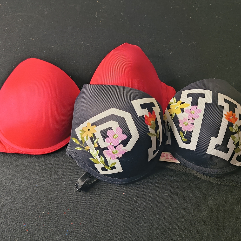 Victoria's Secret Red and Black Bra Intimates